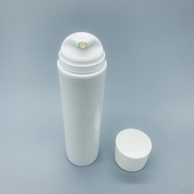 यूके प्लास्टिक वायुहीन प्रसाधन सामग्री वैक्यूम पैकेजिंग बोतल 100 150 200 मिली