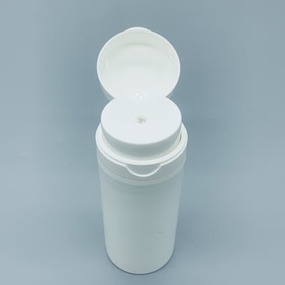 कॉस्मेटिक पैकेजिंग 50ml . के लिए प्लास्टिक व्हाइट पीपी वायुहीन बोतल