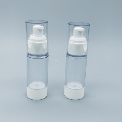 सफेद पारदर्शी ऐक्रेलिक वायुहीन बोतल 15 30 50ML