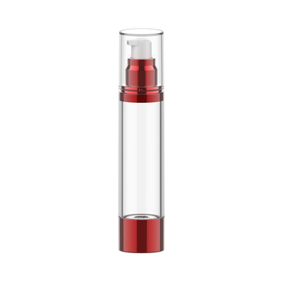 वैक्यूम बोतल कॉस्मेटिक लोशन की बोतल एनोडाइज्ड वैक्यूम बोतल बड़े रिंग बेस के साथ ऐक्रेलिक वायुहीन बोतल