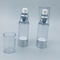 चांदी पारदर्शी कॉस्मेटिक पैकेजिंग लोशन सार पीपी वायुहीन लोशन पंप बोतल